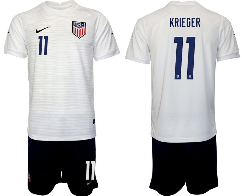 Men 2022 World Cup National Team United States home white #11 Soccer Jersey